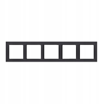 Simon 10 RAMKA PIĘCIOKROTNA CZARNY MAT CR5/49