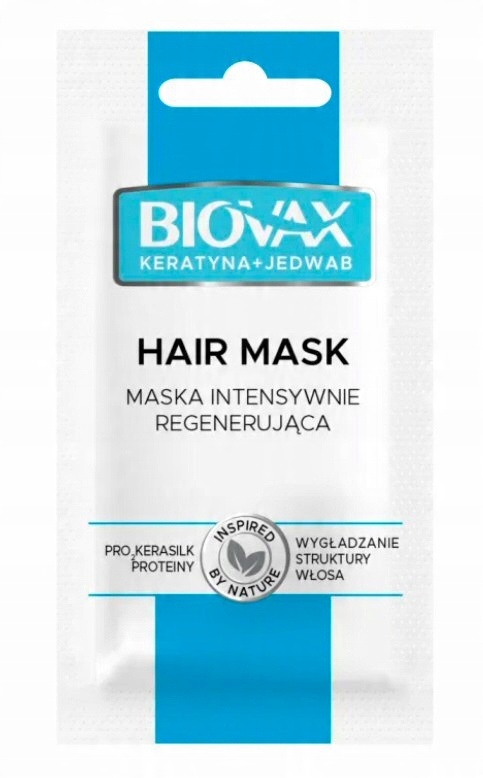 

Biovax Keratyna+Jedwab maska int.regenerująca 20ml