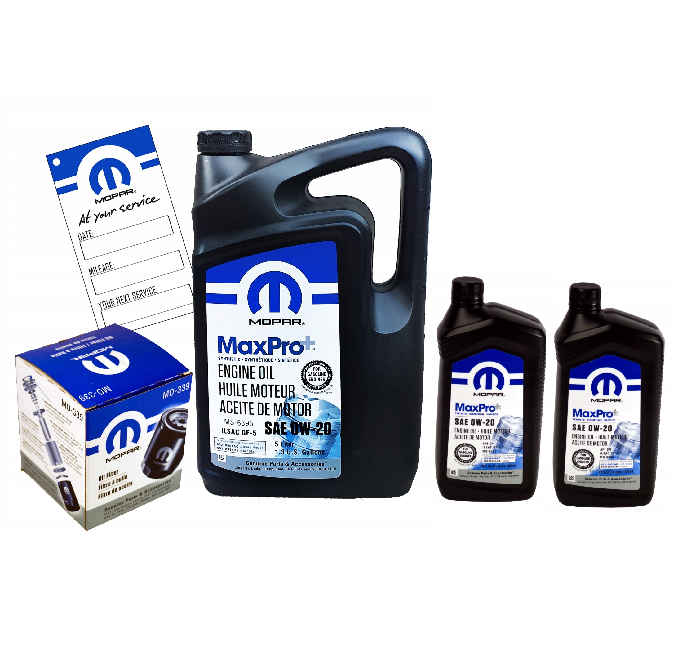 Sada Mopar 0W20 Filtr MO-339 Jeep Dodge Ram 5.7 V8 2022-