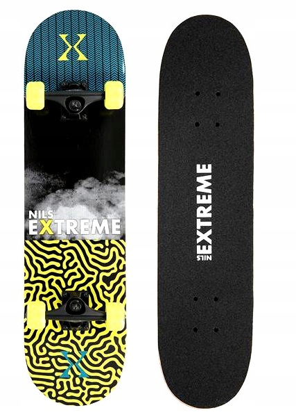 Deskorolka Klasyczna Drewniana Skateboard Deska ABEC-7 78x20CM Pu Kompletna