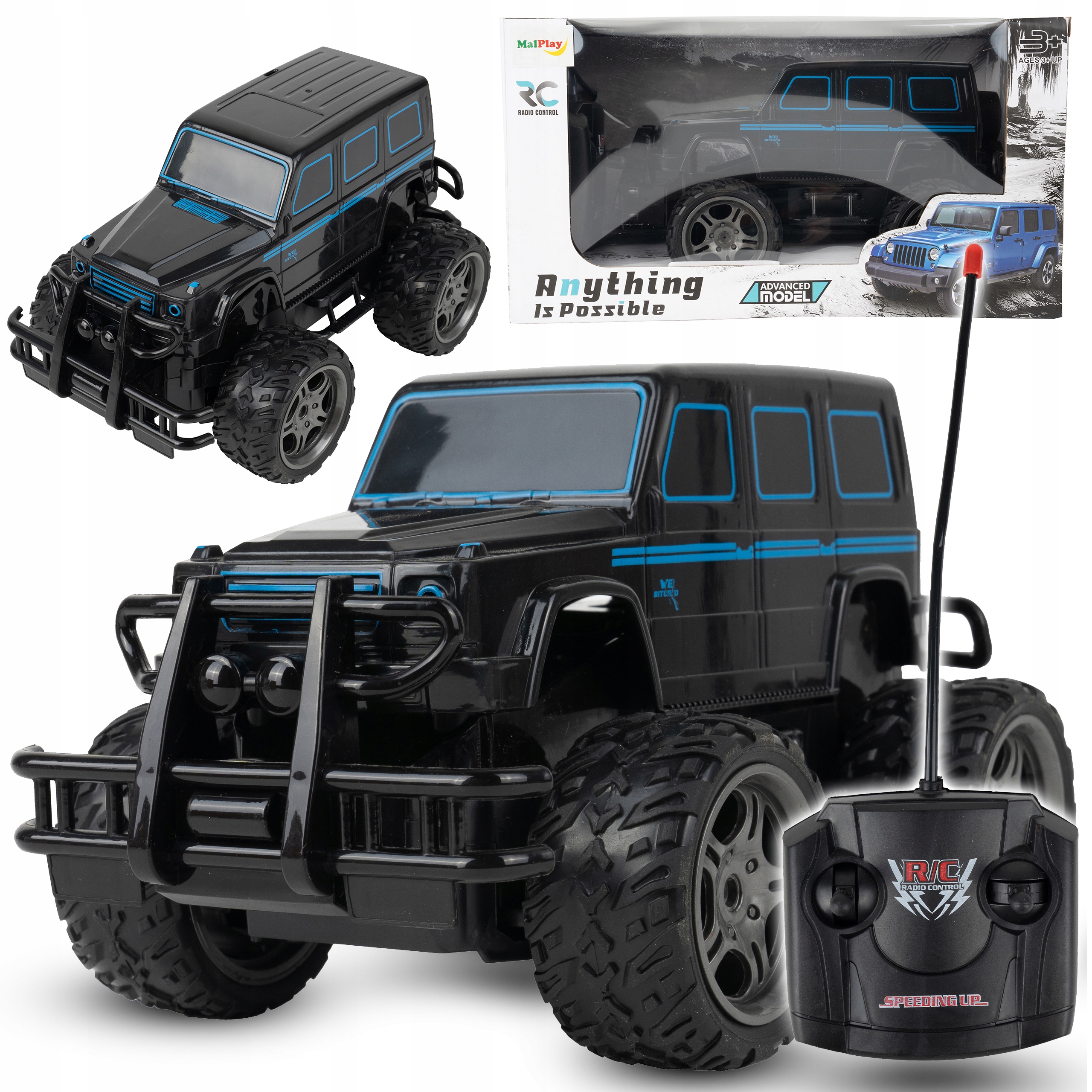 RC SWAT TERÉNNÍ AUTO S DÁLKOVÝM OVLÁDÁNÍM, USB NABÍJEČKOU