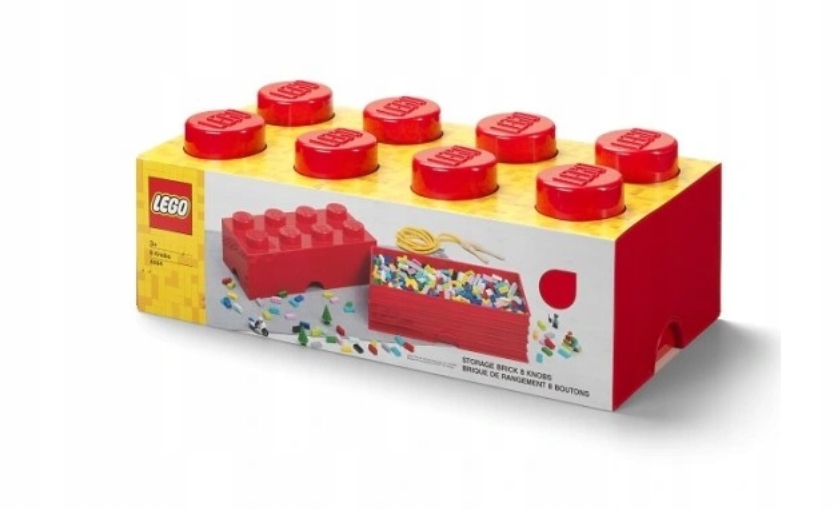 Lego Kontejner Krabička Klocek 8 Červená 50 cm 40041730