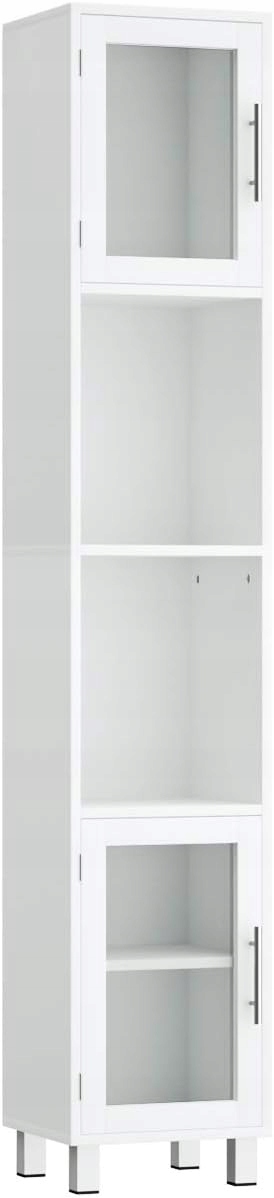 Szafka łazienkowa wolnostojąca 33x30x180 cm biała