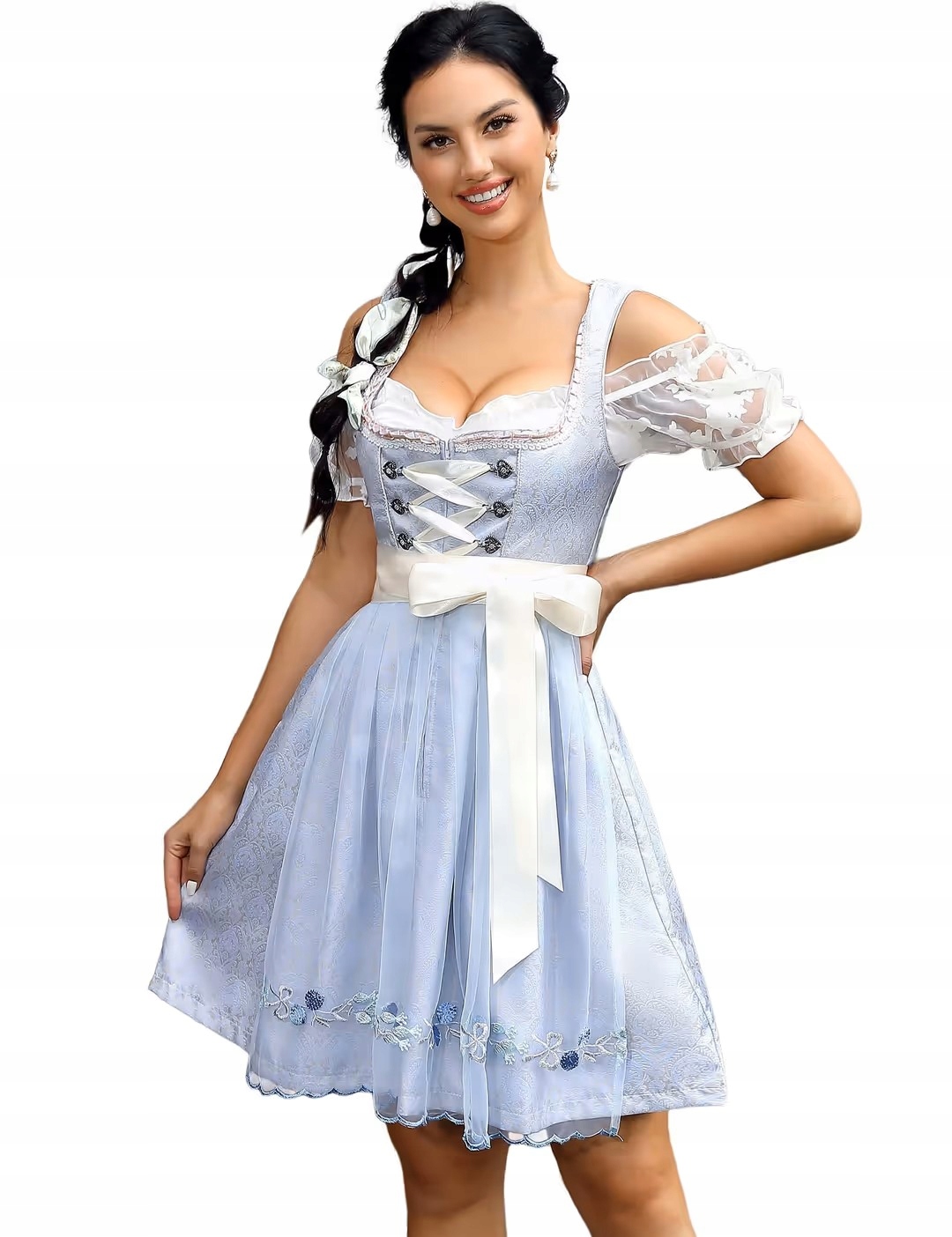 Šaty Clearlove 3-dílná na Oktoberfest, karneval, Modrá 36 G2,7