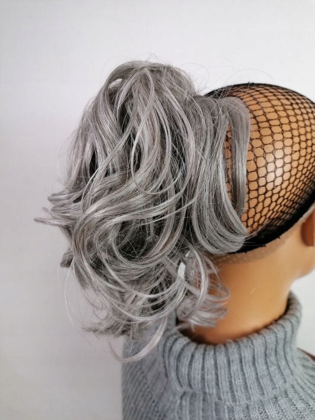 Dopinka Alessa světle šedá příčesek lehký Culík jako přírodní-Nessaja wigs sho