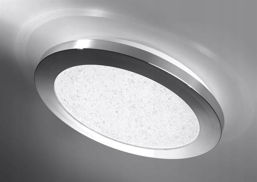 PLAFON ŁAZIENKOWY LAMPA SUFITOWA IP44 LED 22,5CM 3000K CHROM+GRANILA Pixel