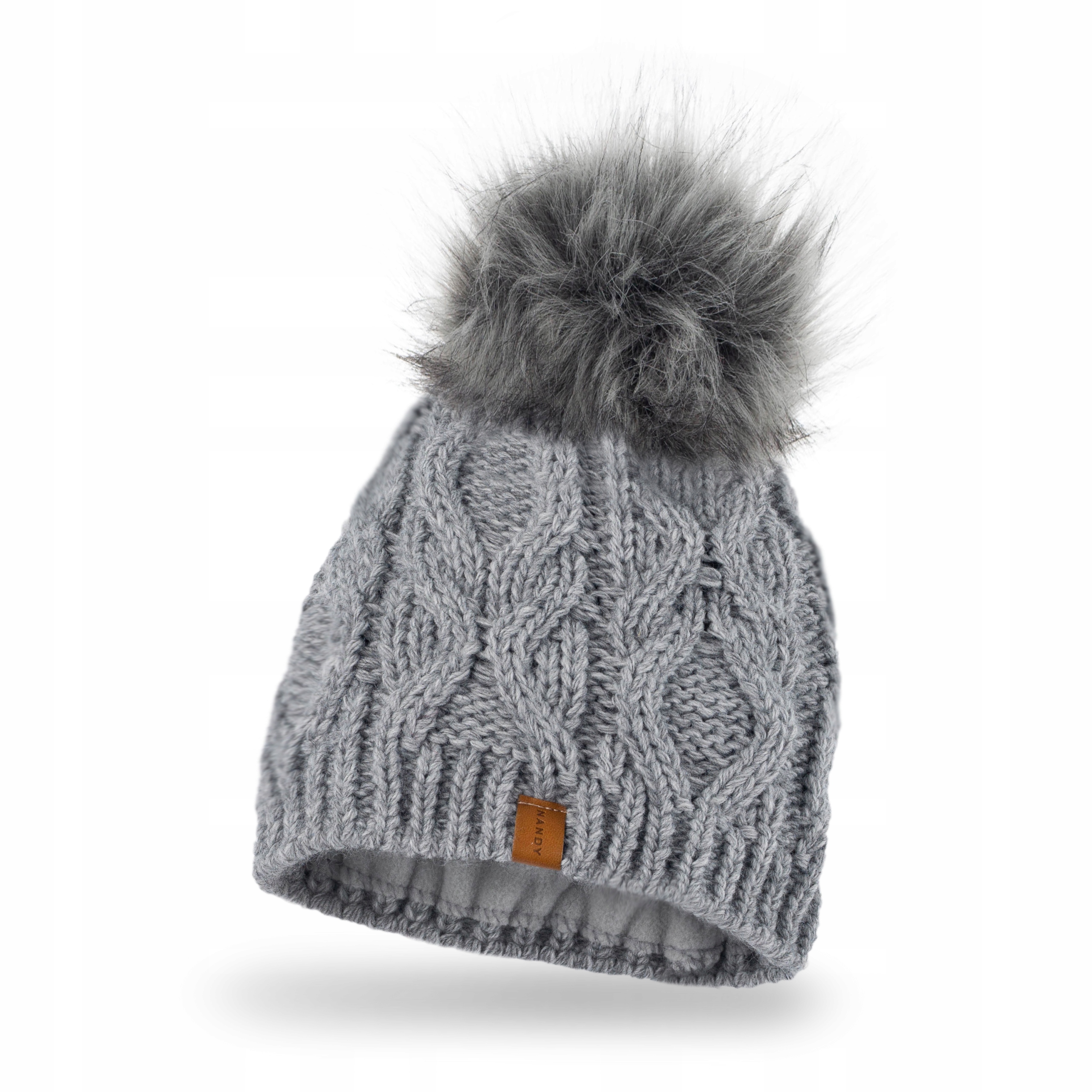 

Czapka damska ciepła na zimę ocieplana akryl Nandy