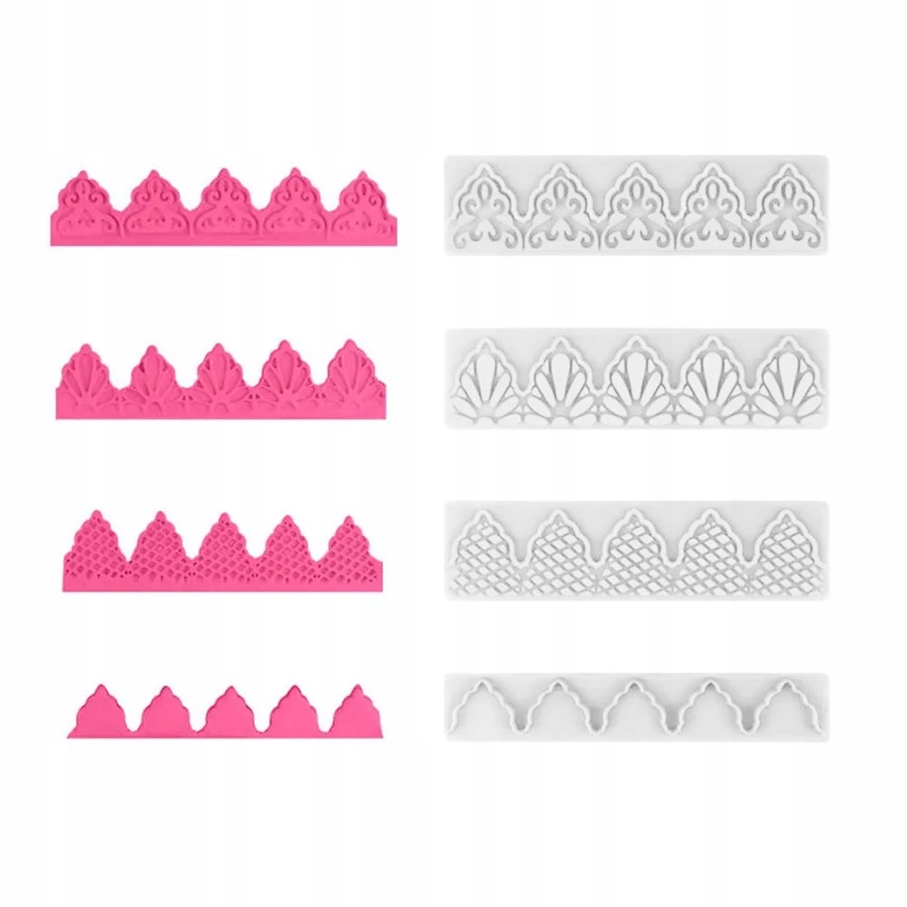 FOREMKI WYKRAWACZE DO DEKORACJI Z MAS CUKROWYCH 4SZT KORONKA Rodzaj akcesoriów zestaw