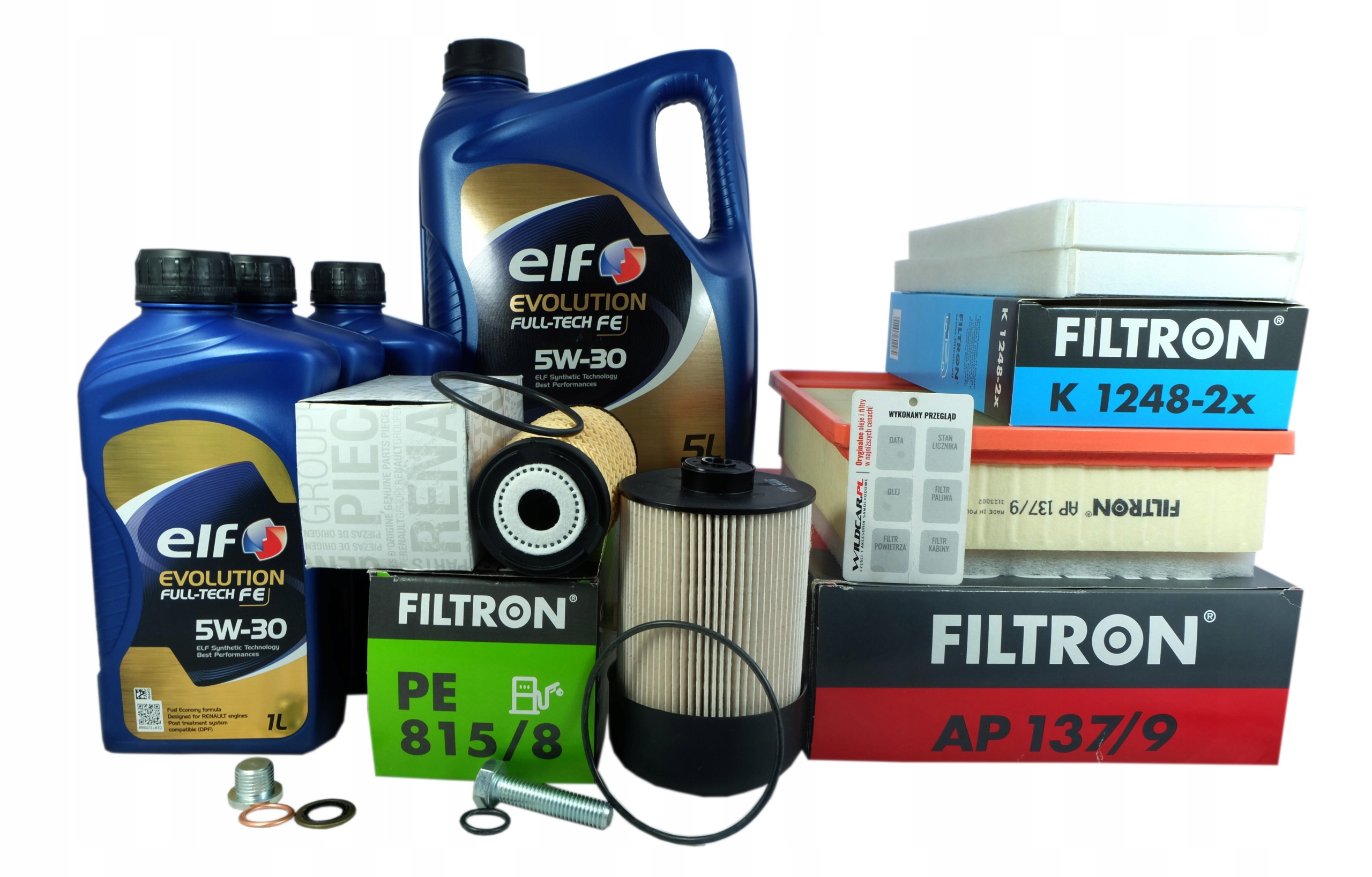 4 x Filter olej 5W30 Elf Nissan NV400 Renault Master 3 2.3
