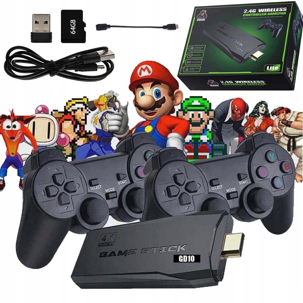 Konsola Telewizyjna Retro Tv Hdmi Gra Mini 4K 2 Pady Ponad 20000 Gier