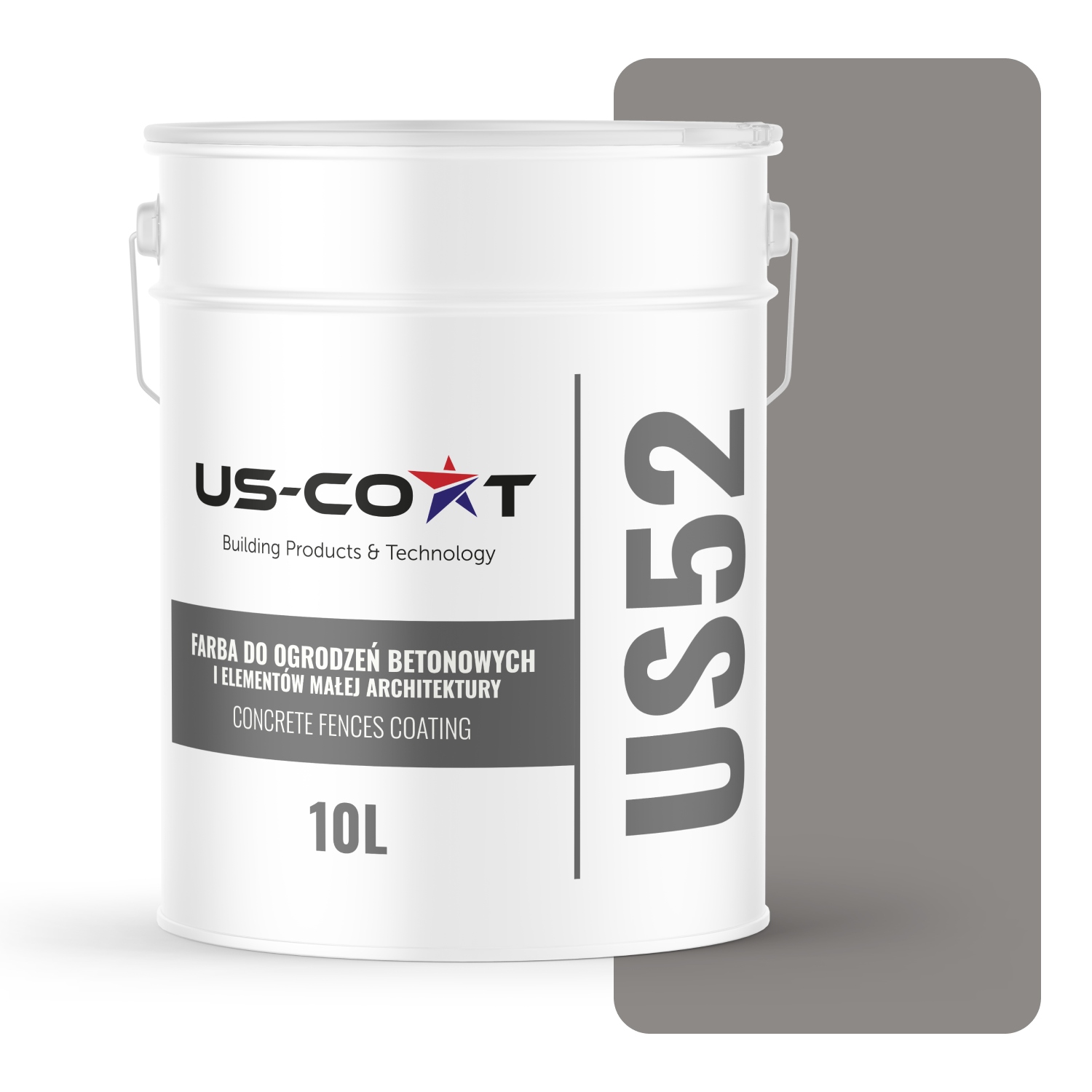 Farba Na Betón Na Oplotenie Brán Vonku 10 L Šedá Tmavá Studená F275