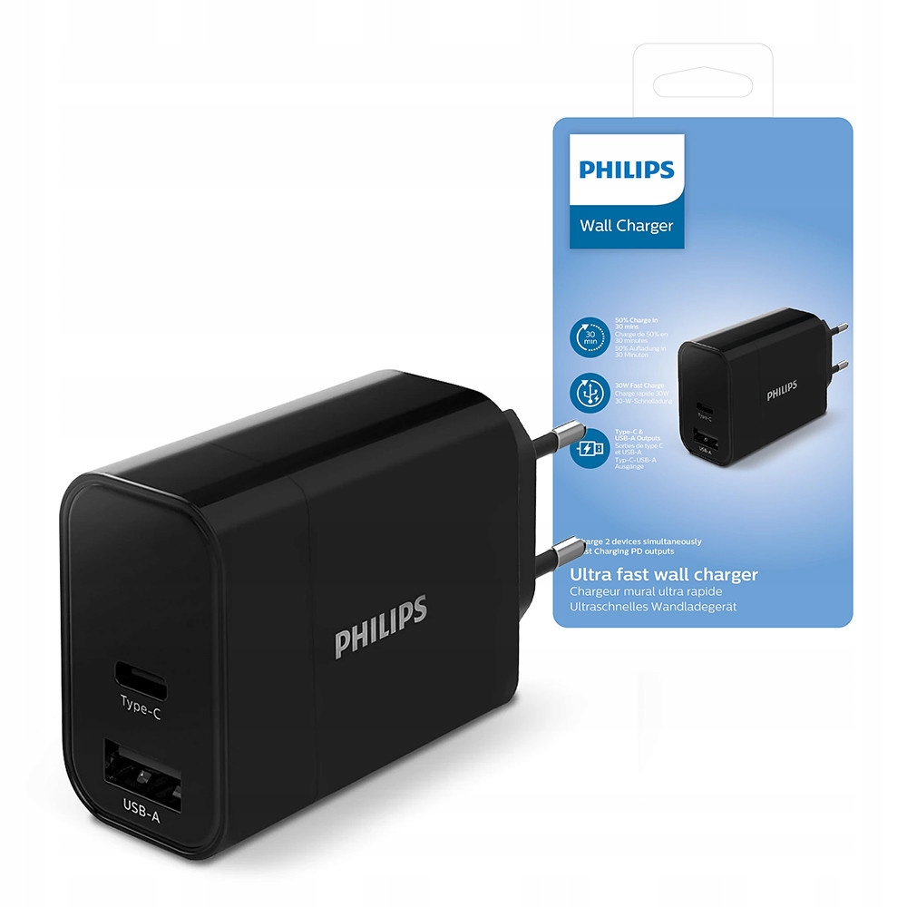 Ładowarka Usb 30W sieciowa do gniazdka DLP2621/12 Philips