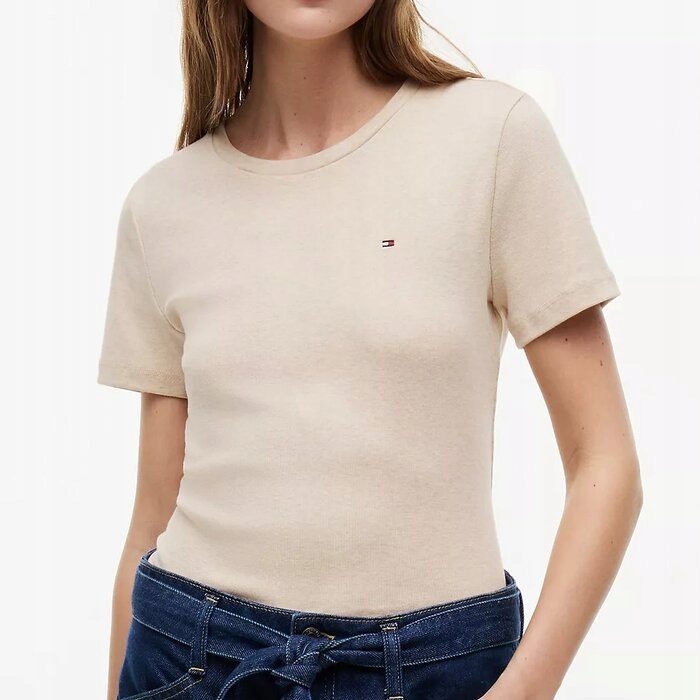 Tričko Tommy Hilfiger bavlněné béžové módní XL (nové)