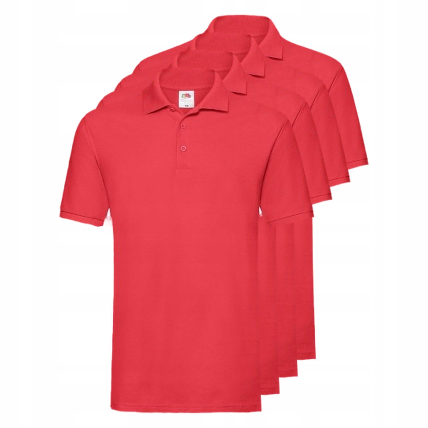 4x Pánské prémiové polokošile Fruit Of The Loom Červené L