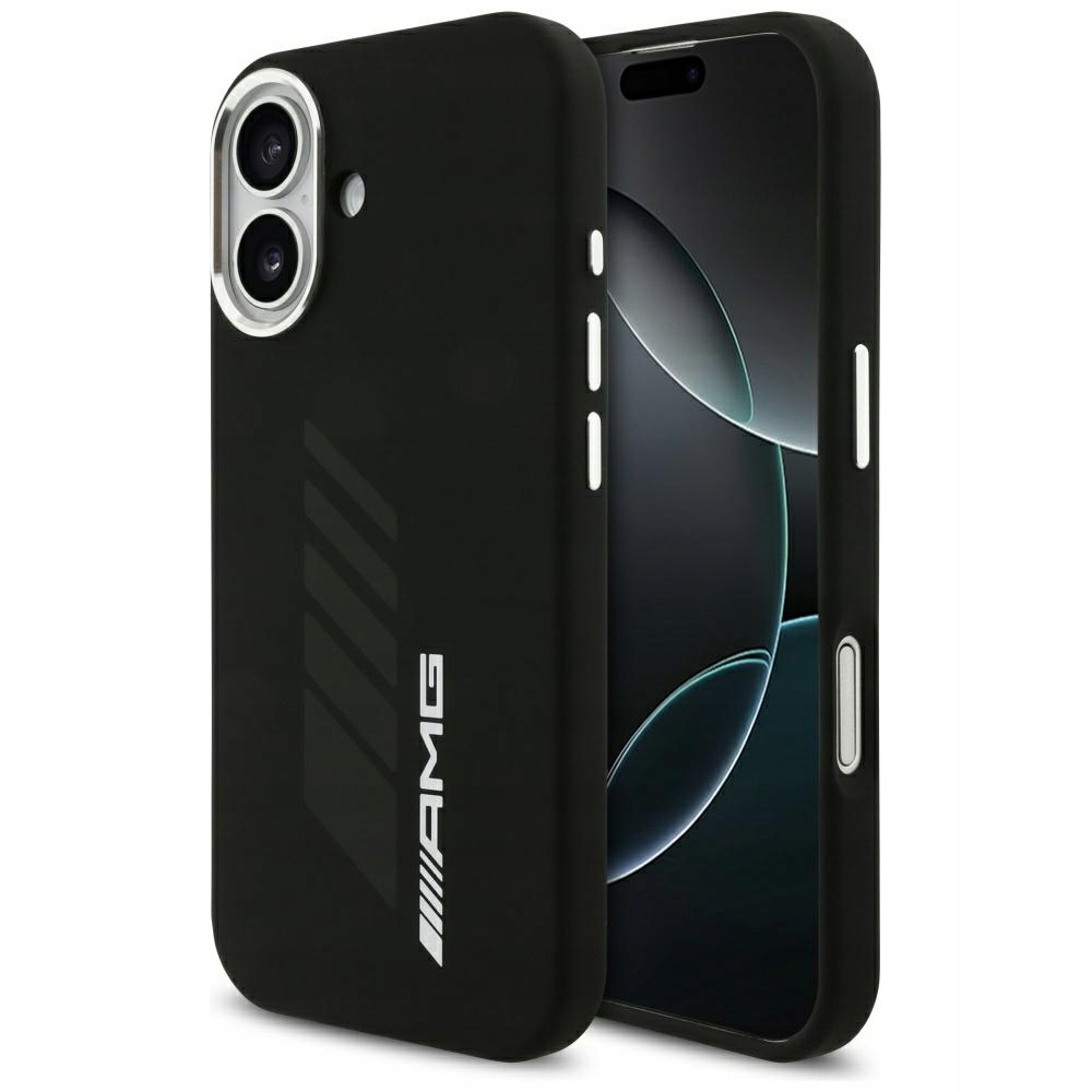 Pouzdro Amg Silicone Oversize Rhombs MagSafe pro iPhone 17, černé