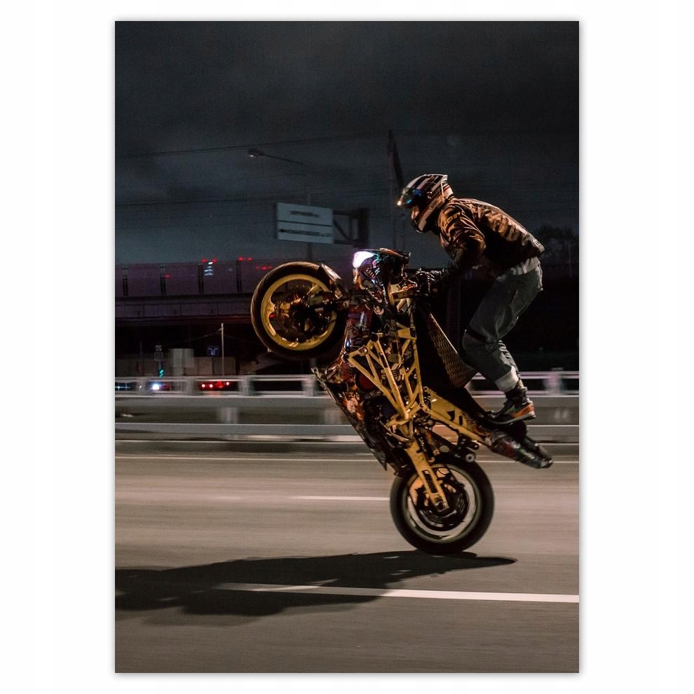 

Naklejki 50x70 Motorem na jednym kole