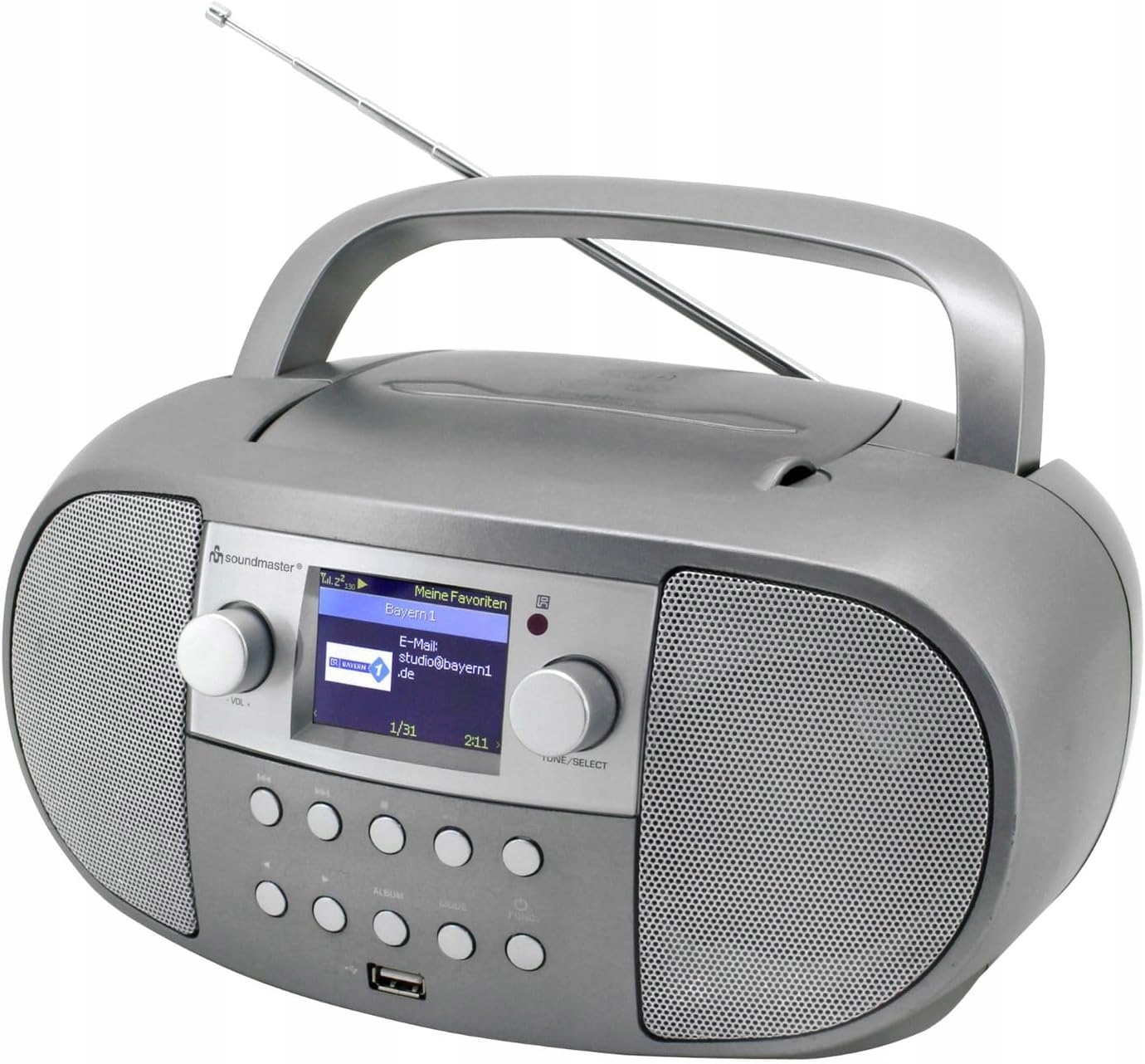 Boombox Bluetooth Dab+ Fm CD MP3 Internetové Rádio Soundmaster SCD7600TI