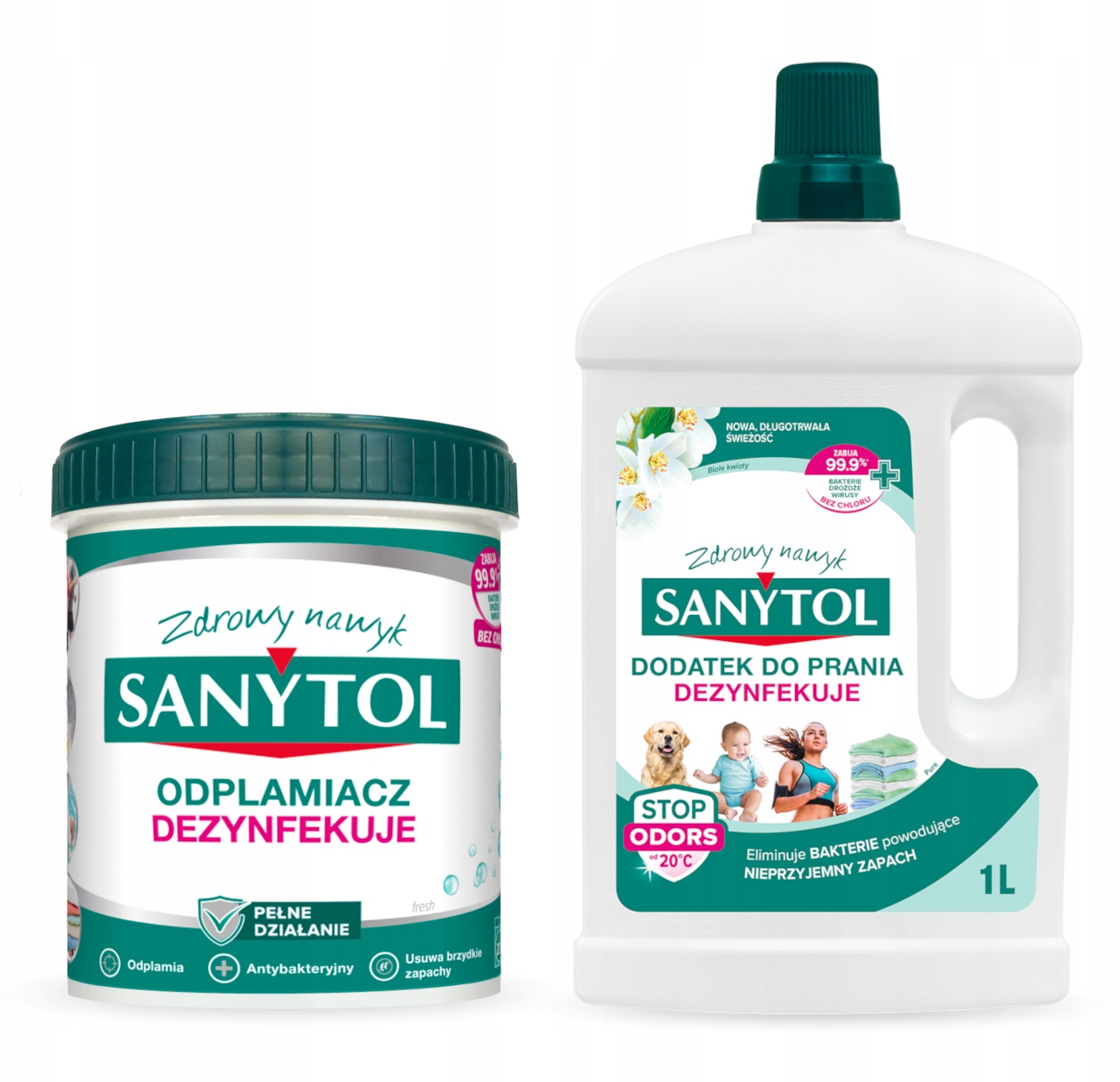 Sanytol Zestaw Płyn Prania 1L+ODPLAMIACZ Kolor 450