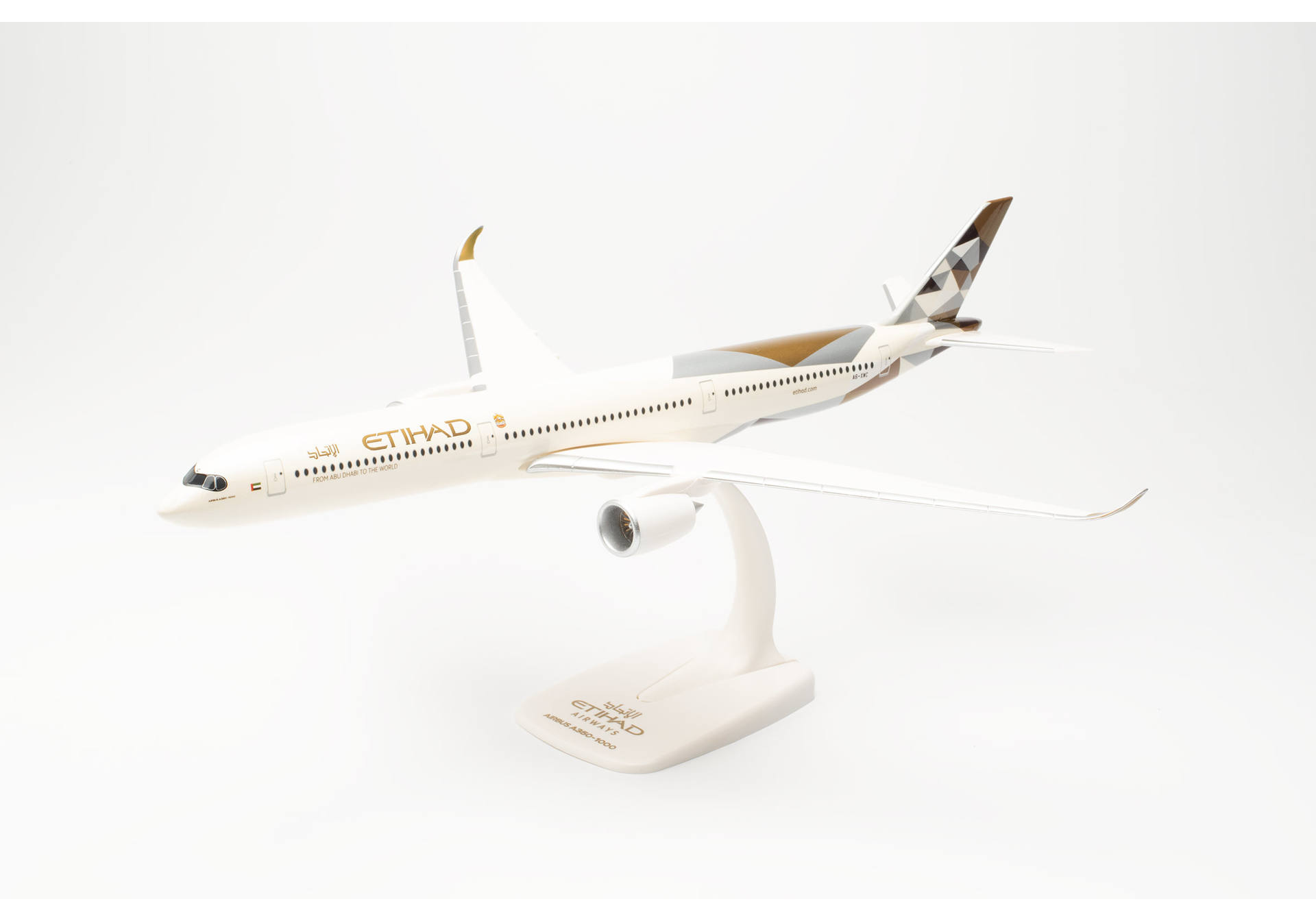 Herpa 613866 Etihad Airways Airbus A350-1000 – A6-XWC 1:200 Snapfit