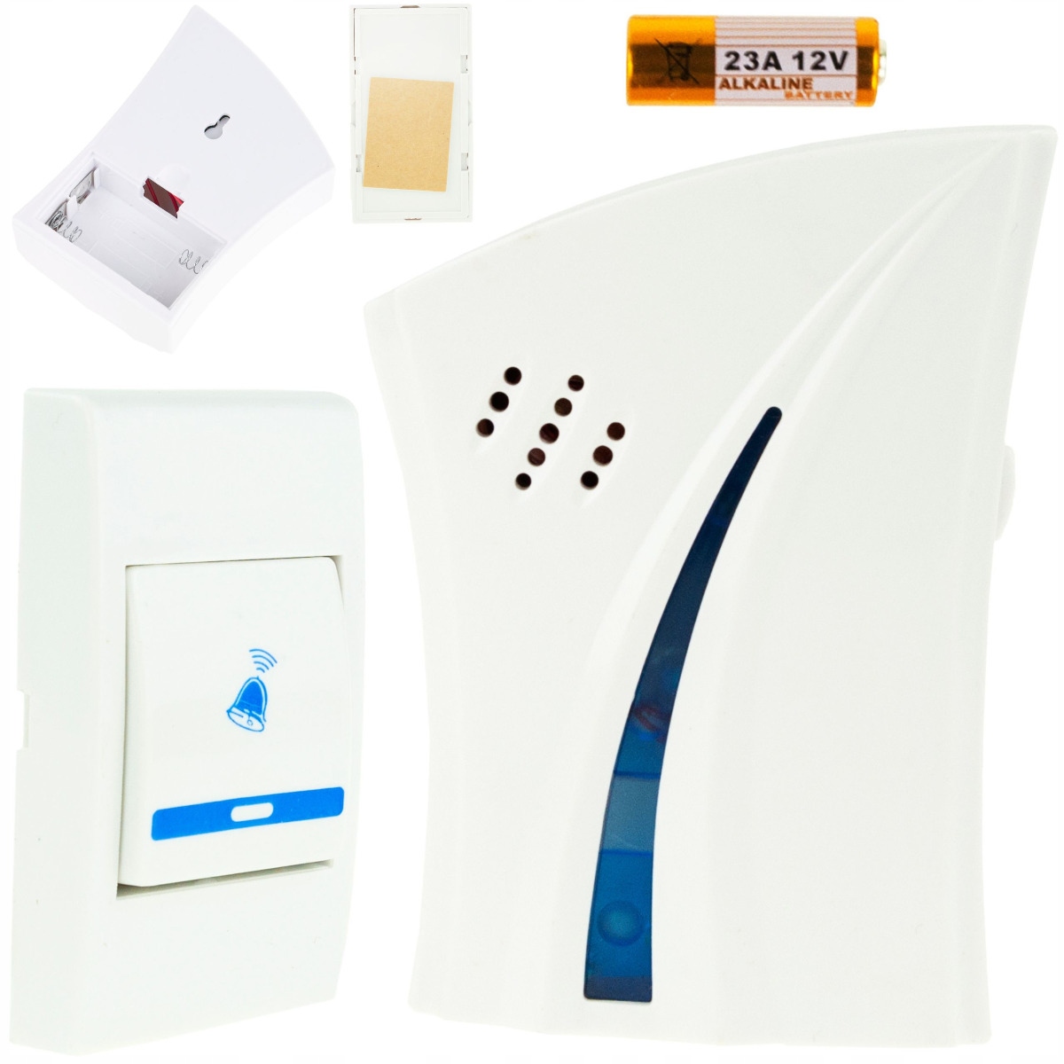 DZWONEK BEZPRZEWODOWY DO DRZWI 1 PILOT 32 MELODIE 150m ZASIĘGU