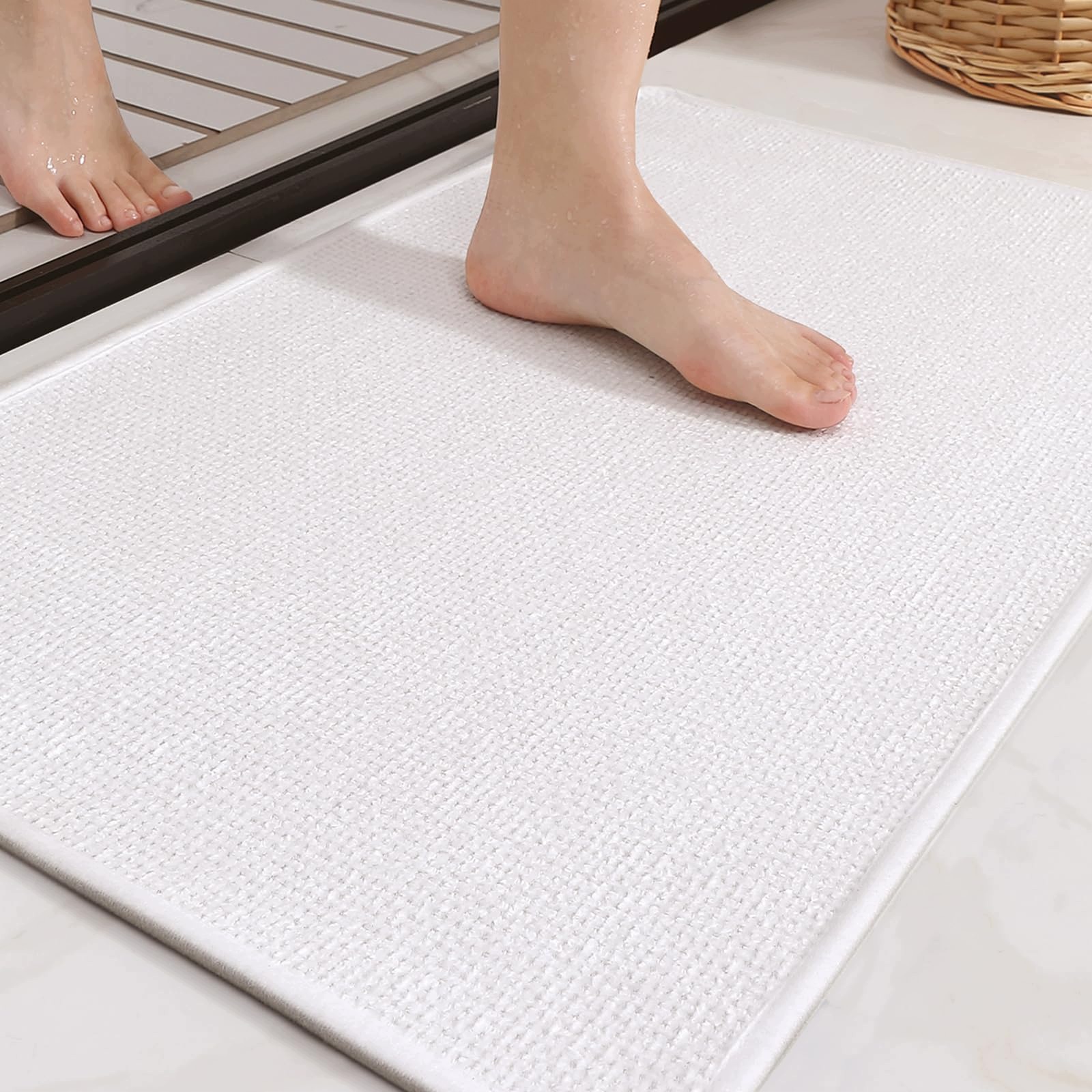 Podložka do koupele Protiskluzová Bílá 44x120 cm Absorpční Obdélník Kobereček