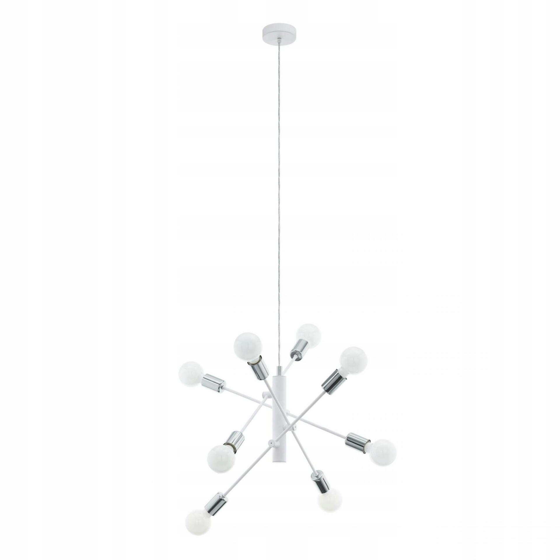 Závěsné svítidlo Eglo Gradoli E27 8x max 60W bílá chrom