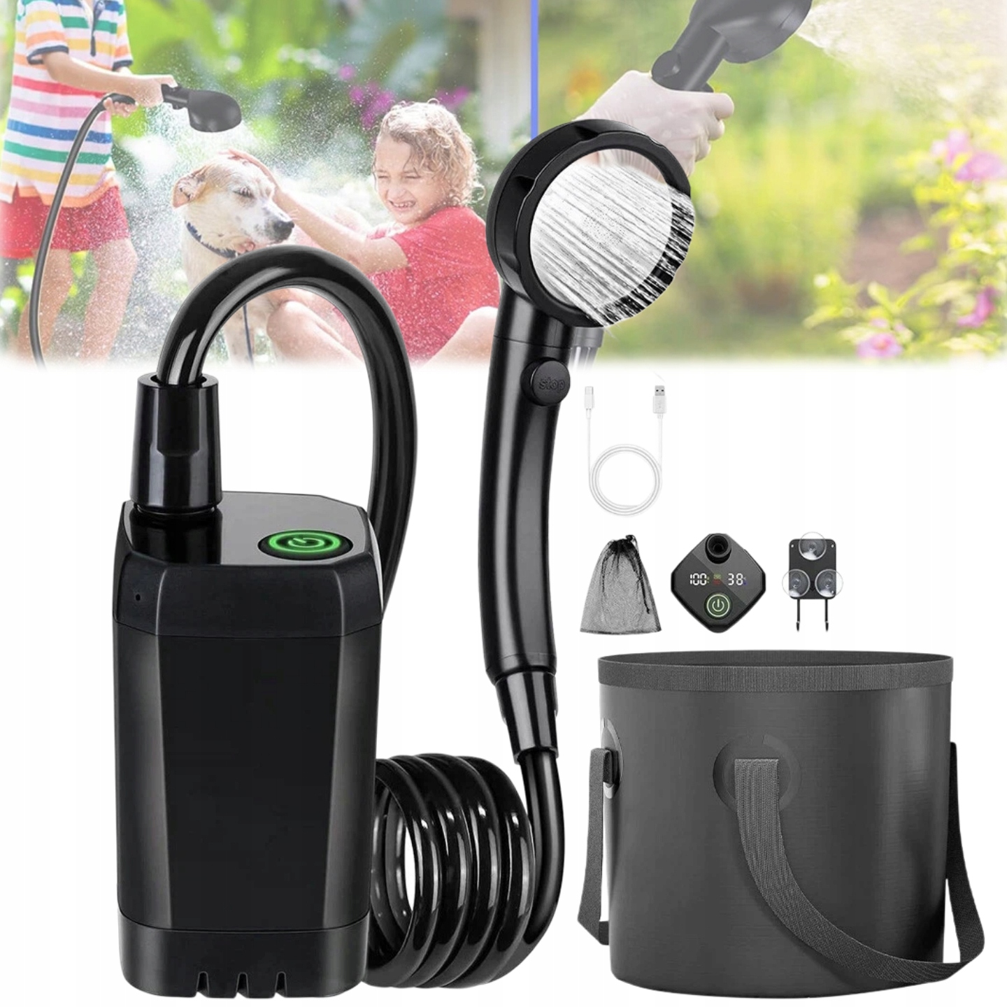 Přenosná Turistická Kempingová Sprcha Pod Stan S Polní Sprchou Nová