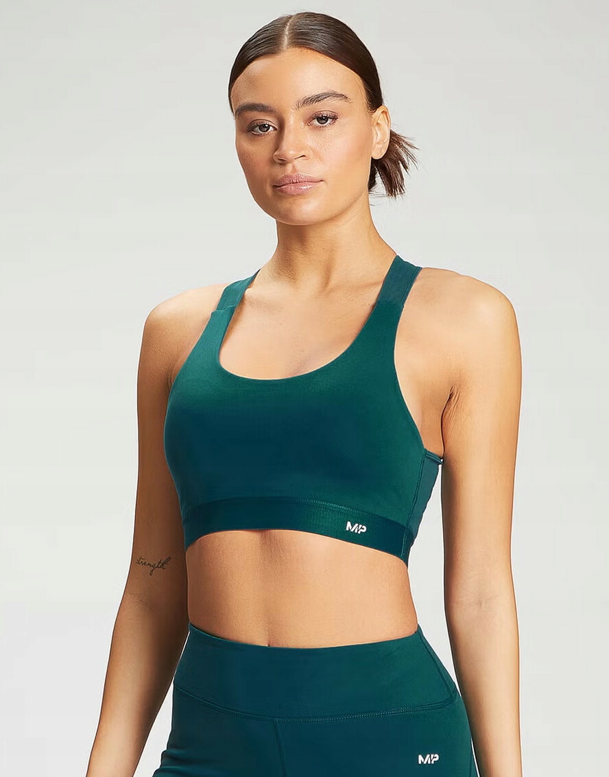 Cross Back Siateczka 79V NH1__M Myprotein Zielony Biustonosz Top Sportowy