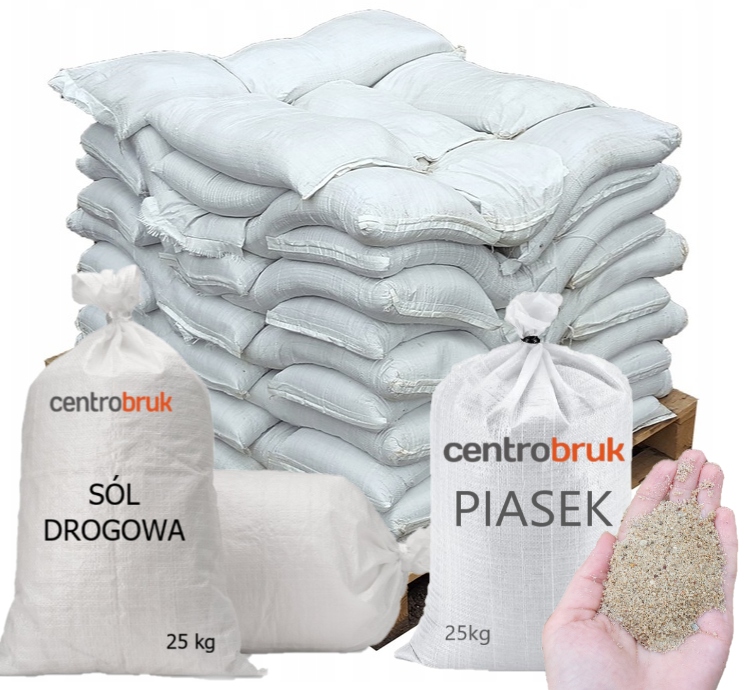 Sól drogowa 300kg + Piasek 700kg Przeciw Gołoledzi