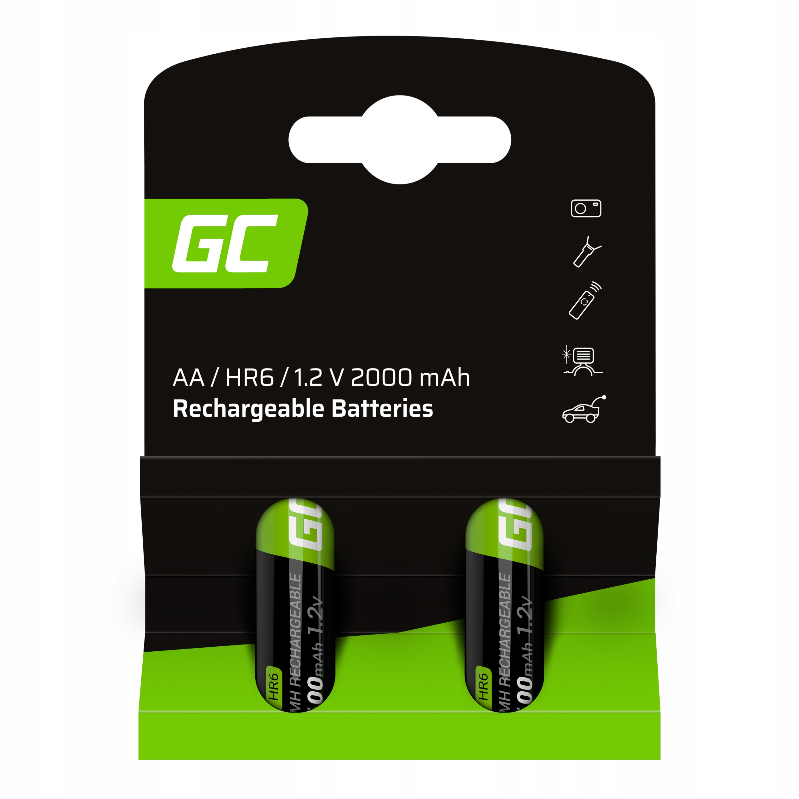 2x Akumulator (NiMH) Green Cell Aa (R6) 2000 mAh