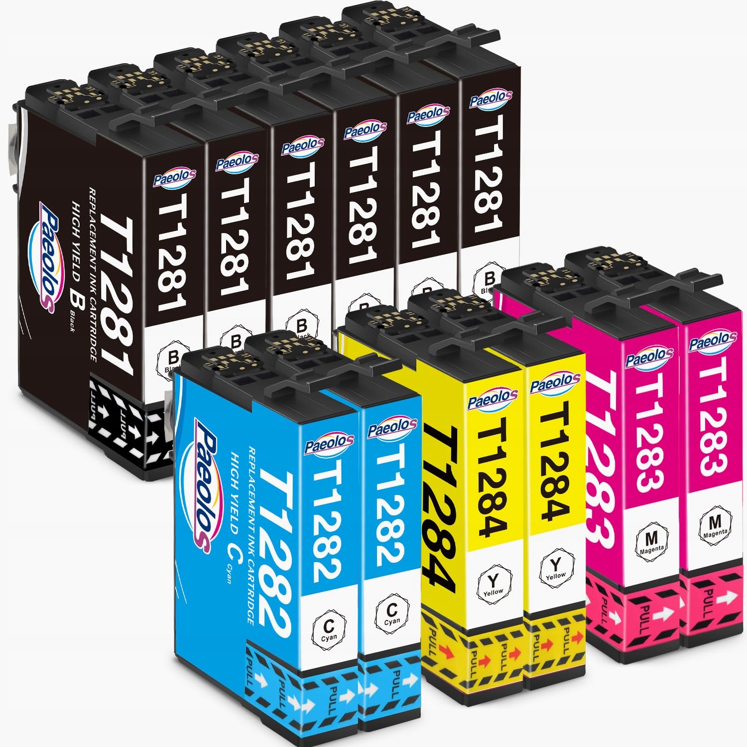 PAEOLOS T1285 Zestaw Tuszy Kompatybilnych Epson SX235W SX125 SX130 BX305F