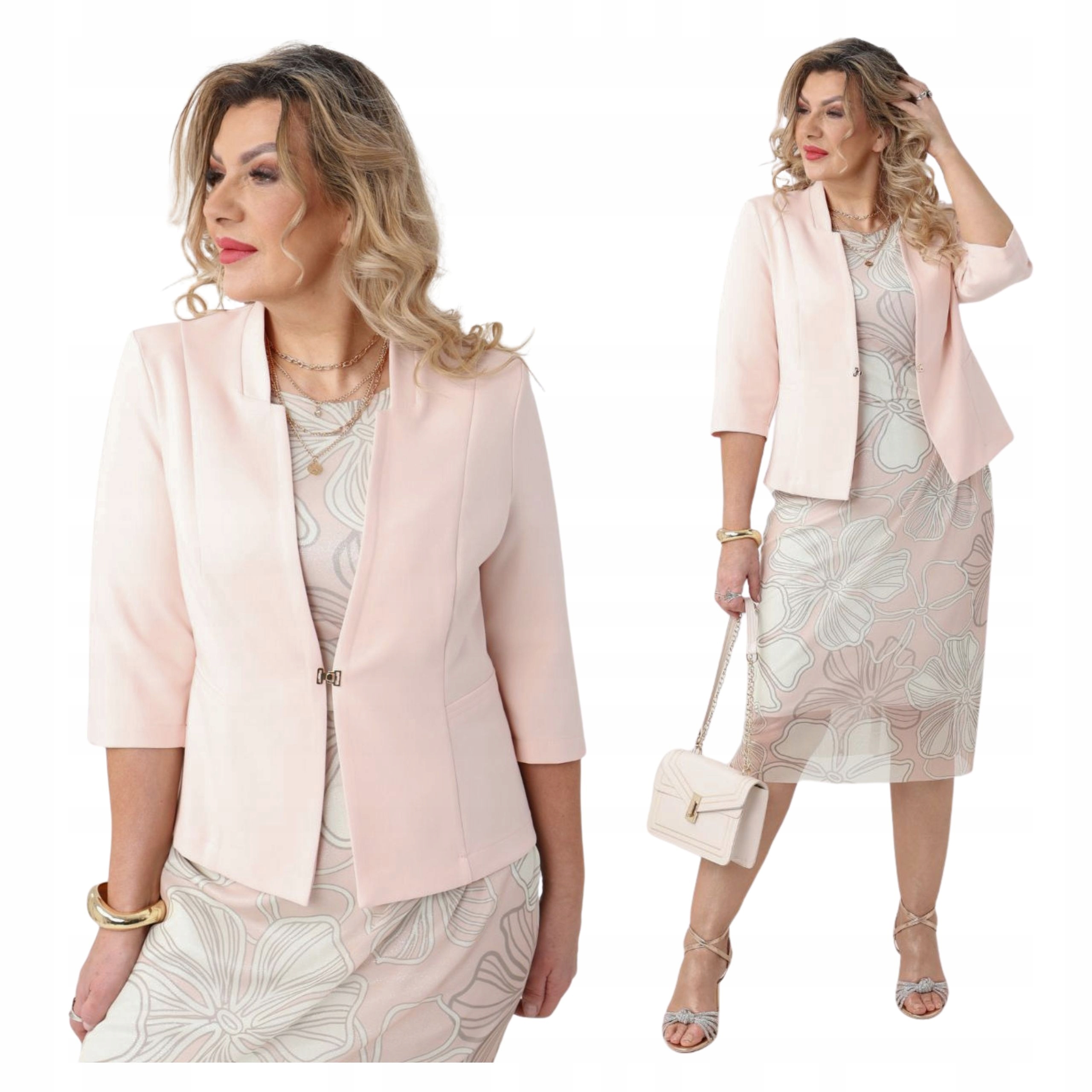 żakiet damski wizytowy Polski Producent duże rozmiary taliowany