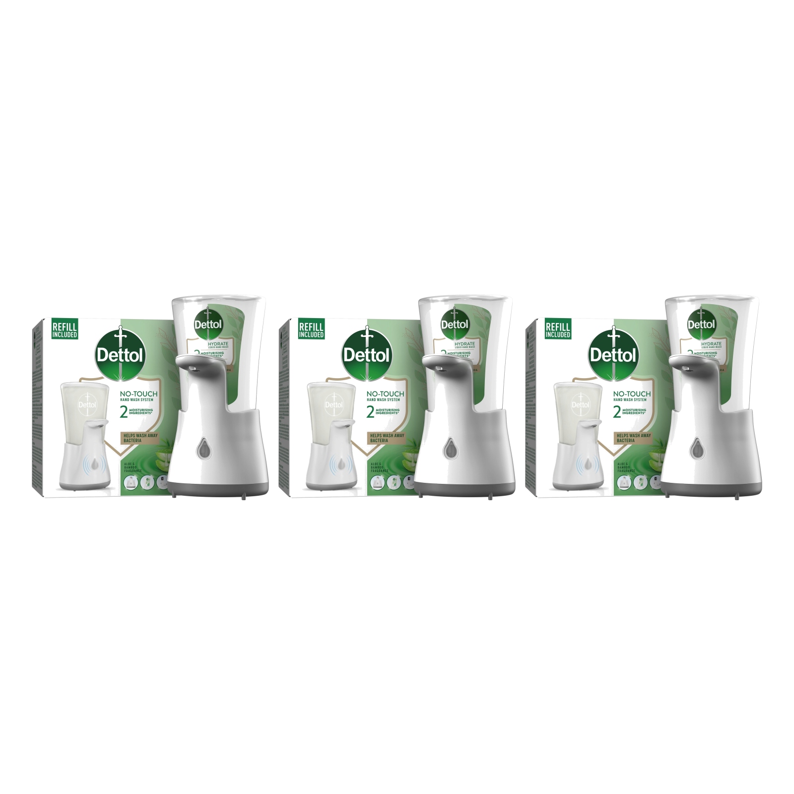 Dettol zestaw bezdotykowy aplikator do mydła w płynie wkład aloes 250 ml