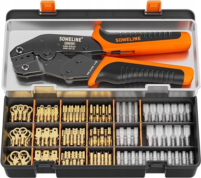 Sada Kleští Na Krimpování Kabelových Koncovek 12 typů 0,25-2,5 mm 240