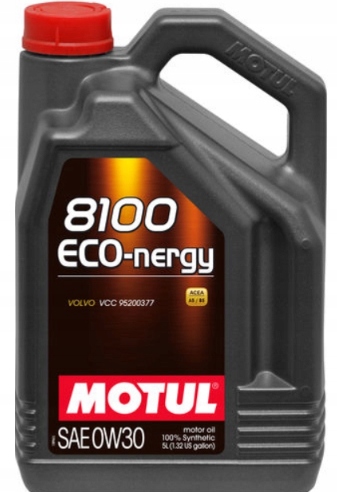 

Motul 8100 Eco-nergy 0W30 A5 Volvo 5L VCC 95200377