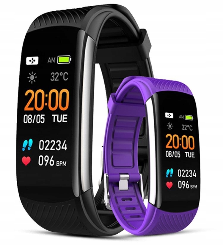 Smartband Giewont černý GW200-3 Fialový pásek
