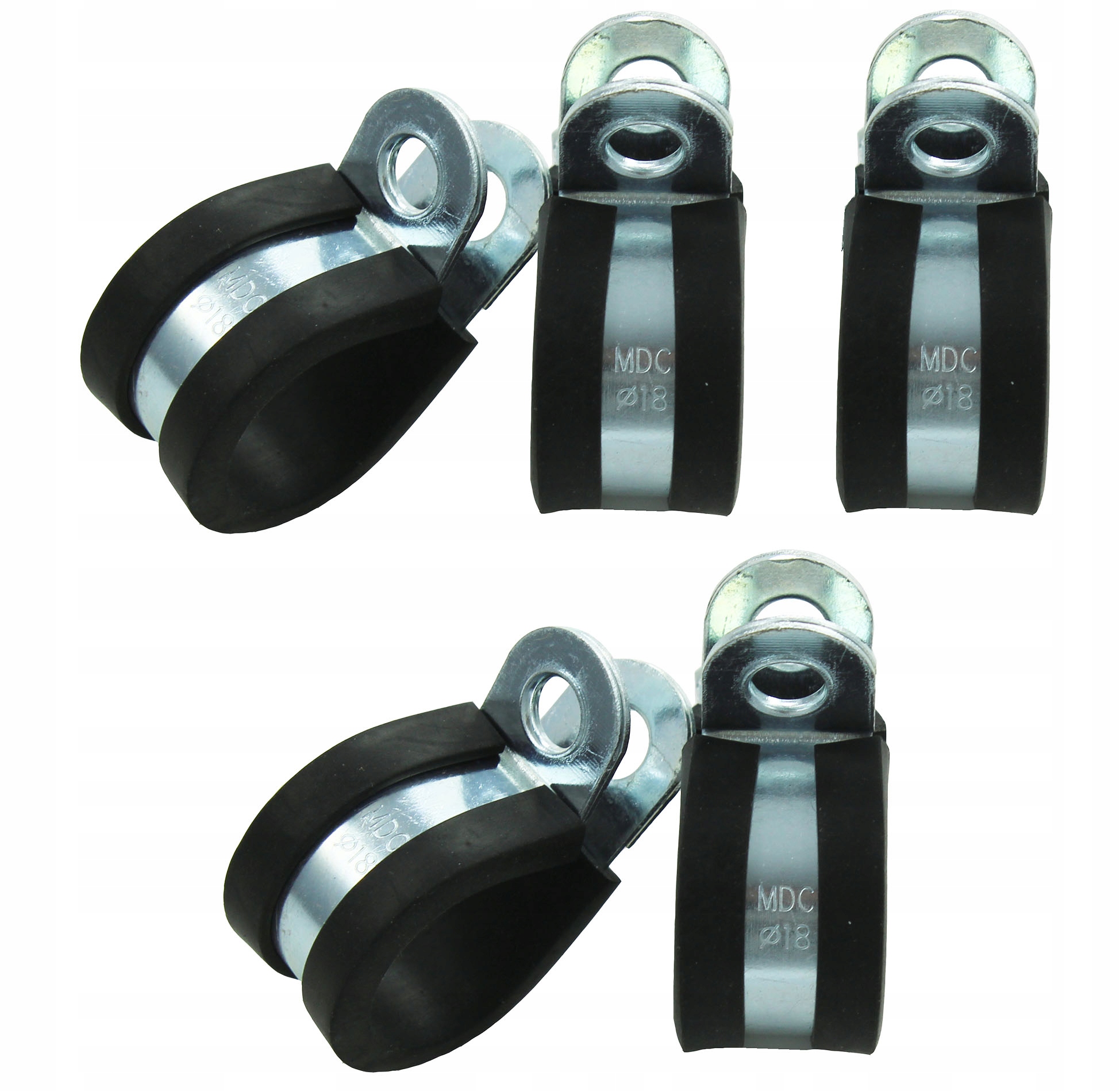 MDC Rubber Clamp obejma opaska wąż przewód uchwyt mocowanie fi 18mm x5 szt.