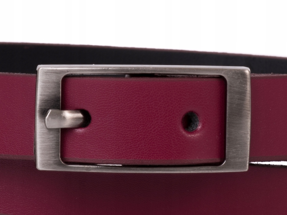 Damski SKÓRZANY pasek 2cm Fuksja |90obw Cechy dodatkowe brak