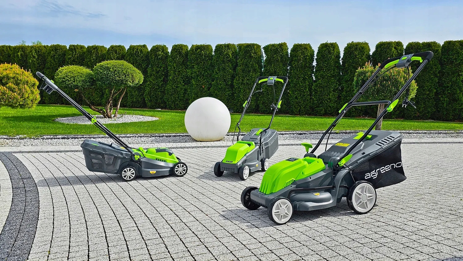 KOSIARKA elektryczna 32cm 2200W Napęd PASOWY Mega MOC 2x NOŻ agreeno AG021 Kod producenta AG-021