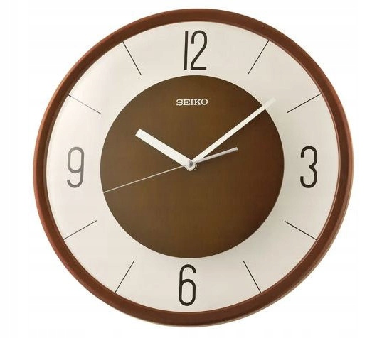 Bronzový Okrúhly Japonský Hodiny Seiko Ruža Vetru QXA844B 35 cm Tichý