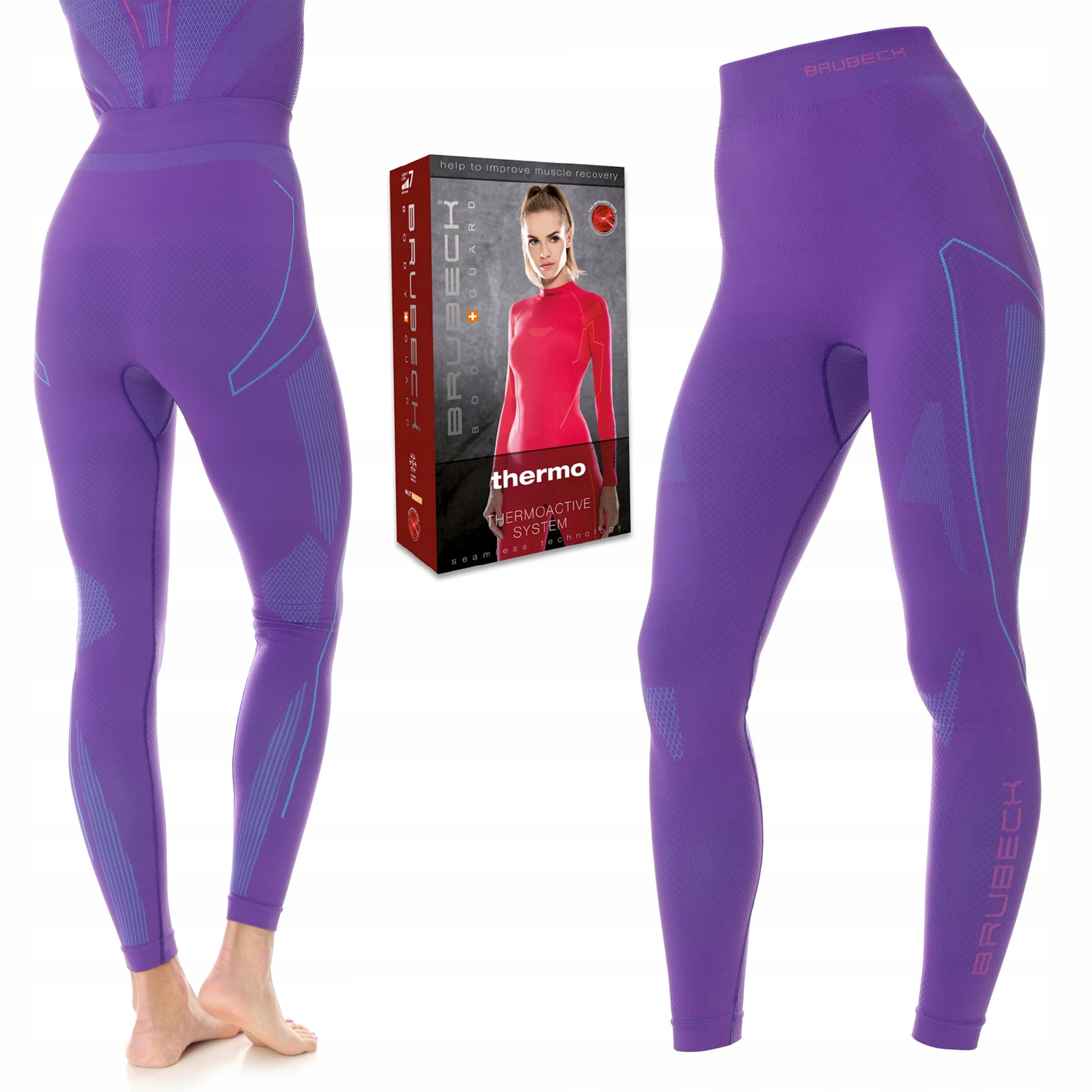 Termoaktivní lyžařské legíny Brubeck Thermo Termo kalhoty M