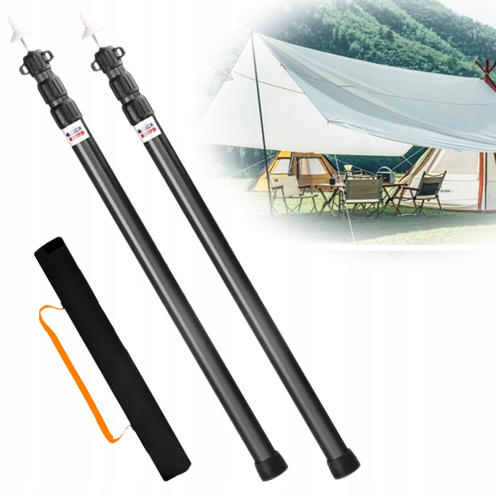 Přenosné Teleskopické Hliníkové Stožáry A Stojany Pro Stany, 2 Kusy
