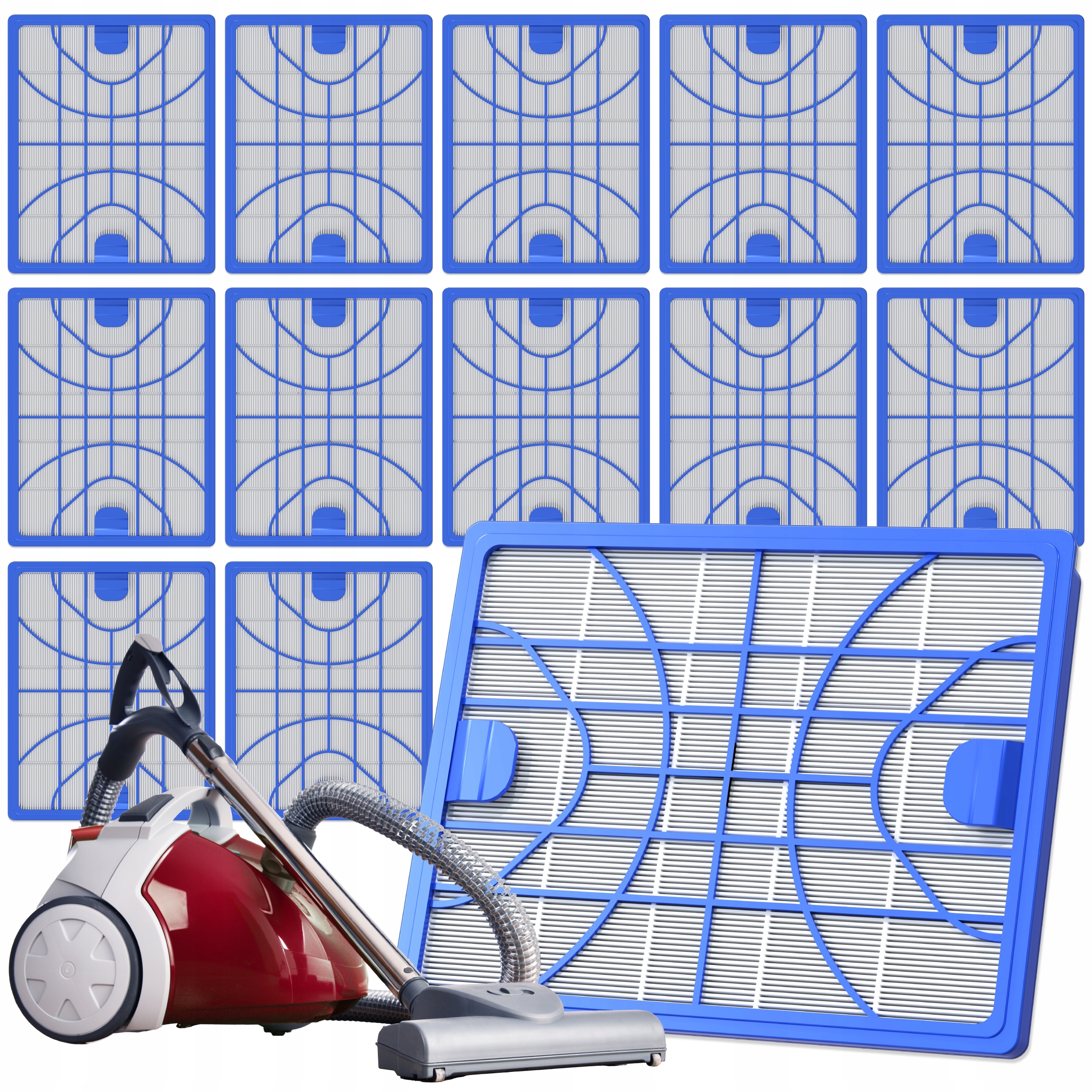 Sada 12 Kusů Hepa filtrů pro vysavače Zelmer Odyssey Jupiter Syrius