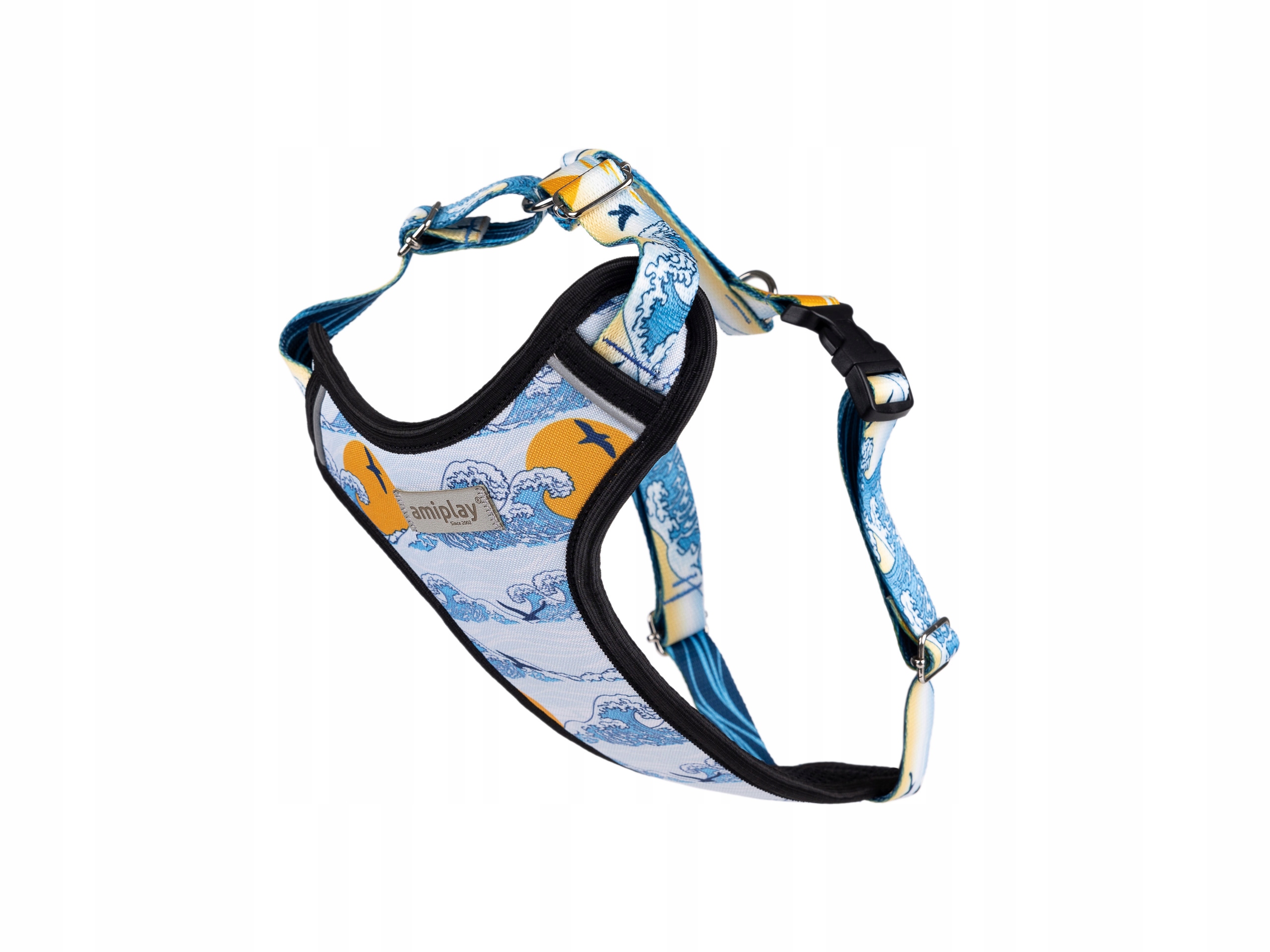 BeNature szelki bezuciskowe dla psa M 35-50cm Discovery Waves