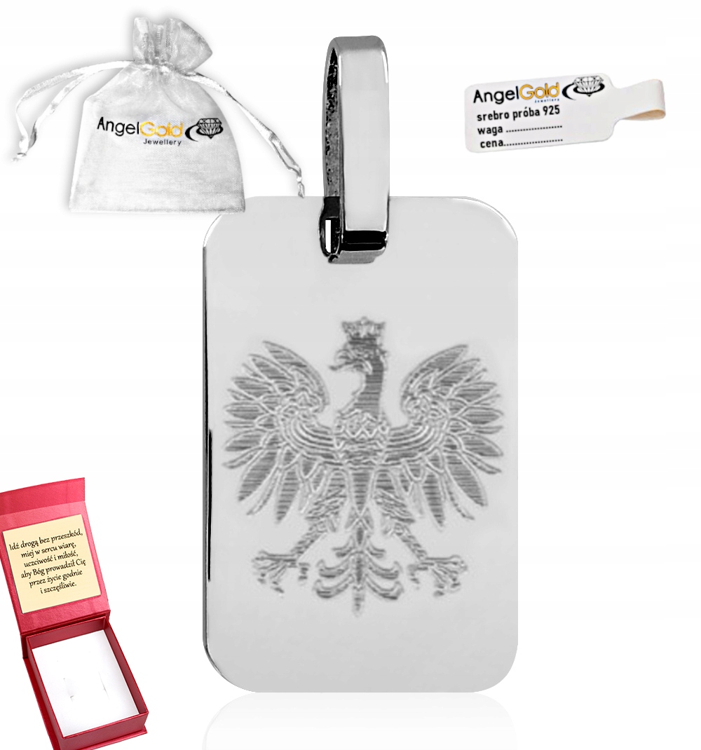 Stříbrný Přívěsek Vojenská Známka S Orlem Ryzost 925