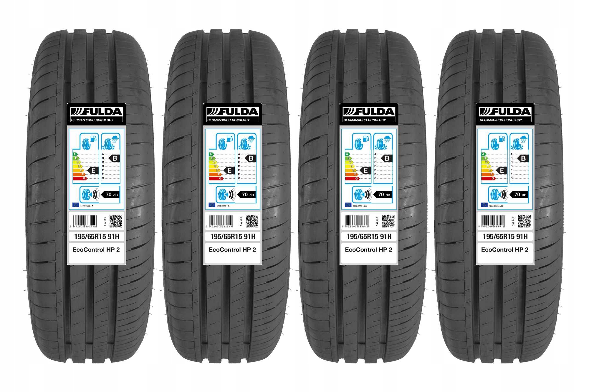 

4 Opony letnie 195/65R15 Fulda Ecocontrol Hp 2