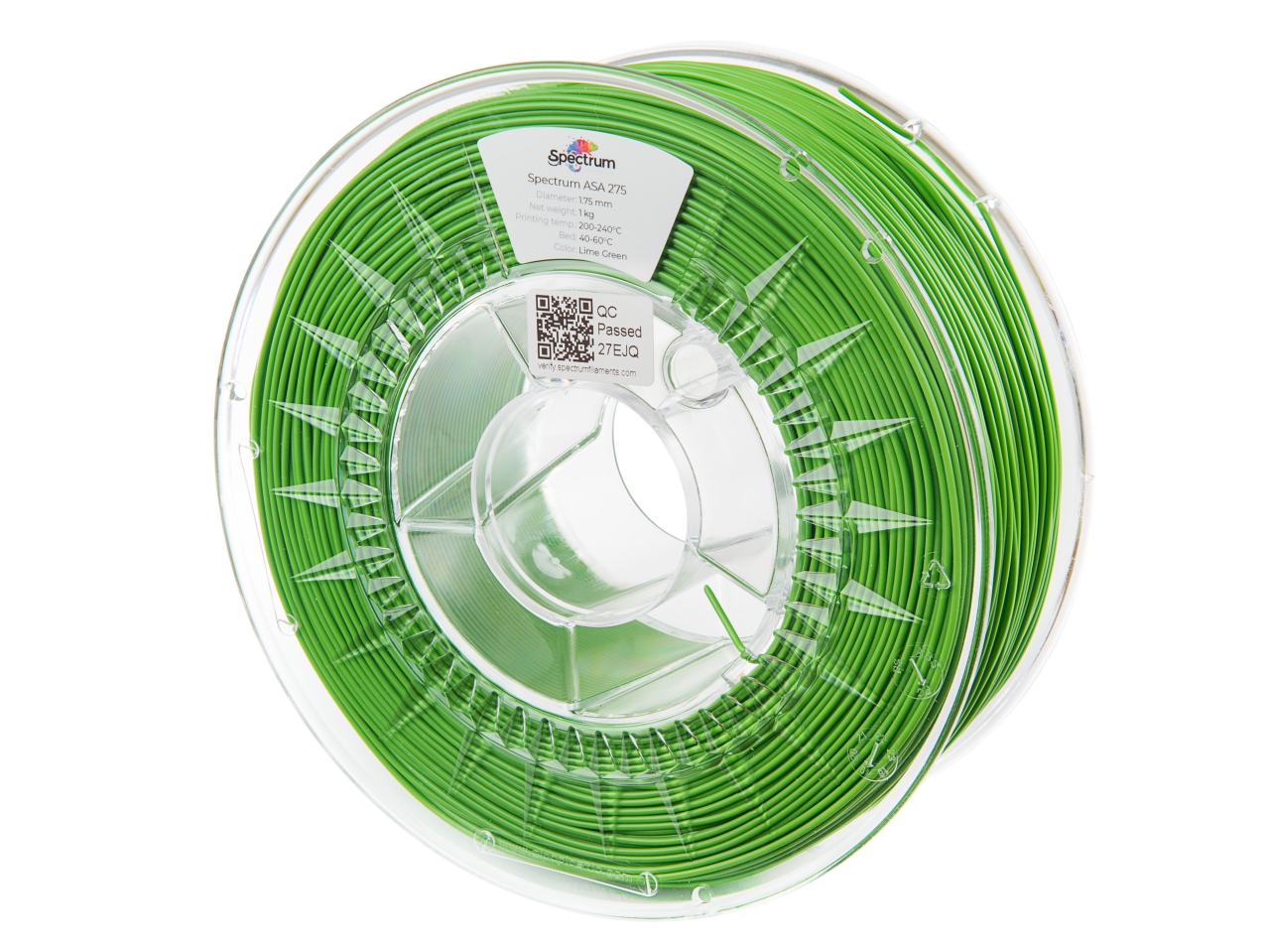 Filament Spectrum ASA 275 1.75mm Lime Green ZIELONY 1kg