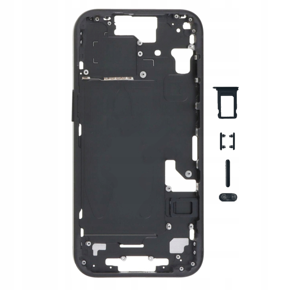 Obudowa Korpus Middle Frame Przyciski Ramka Do Apple iPhone 15 Black Czarny