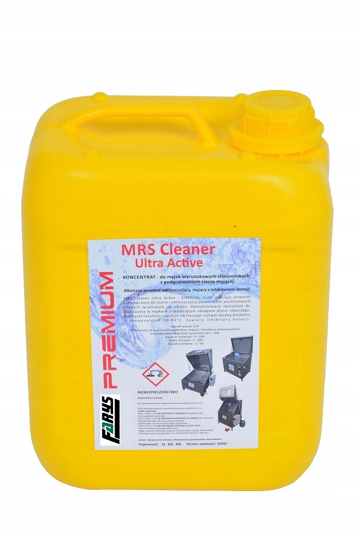 MYJKA WARSZTATOWA Z PODGRZEWANIEM koncentrat Farys Weight with packaging 84 kg