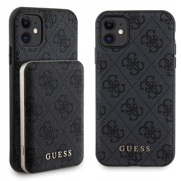 Zestaw Guess GUBPM5N614GEMGK: Etui i Powerbank MagSafe iPhone 11 czarny